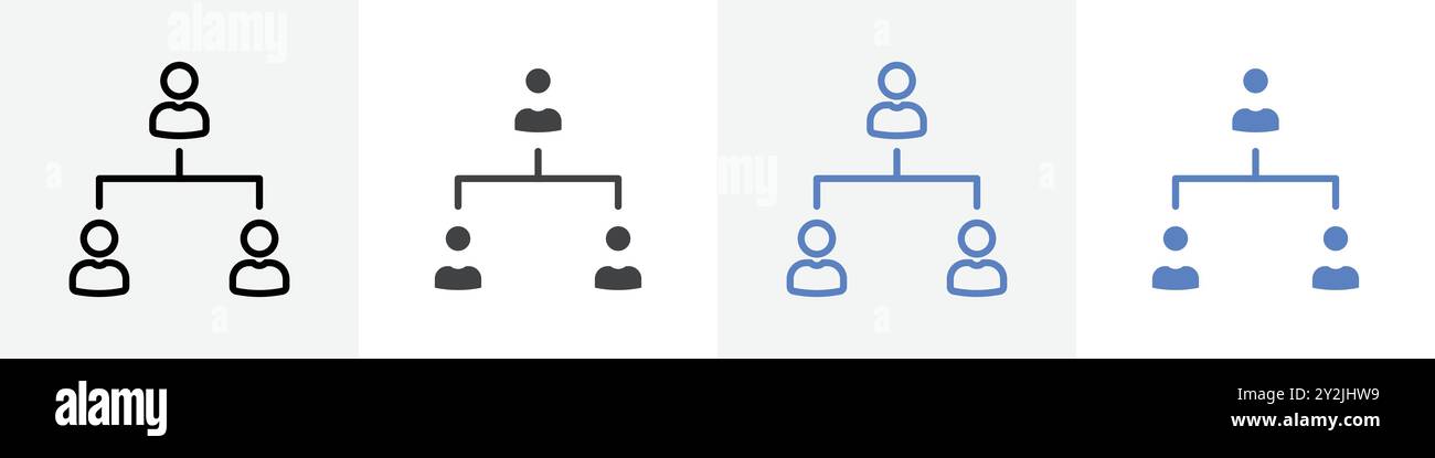 team work icon linear thin line icon graphics set black and white Stock ...