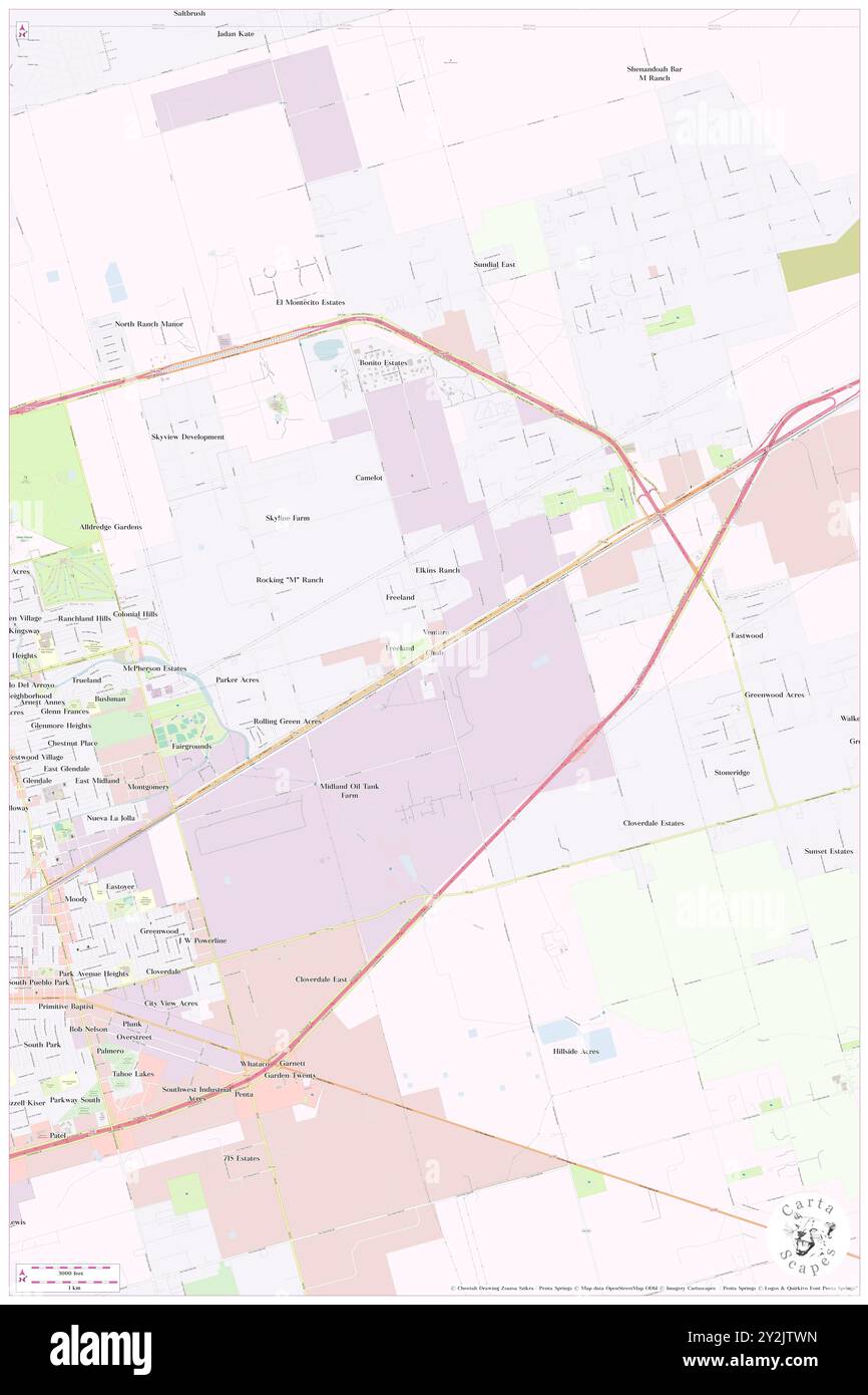 Map of midland texas hi-res stock photography and images - Alamy