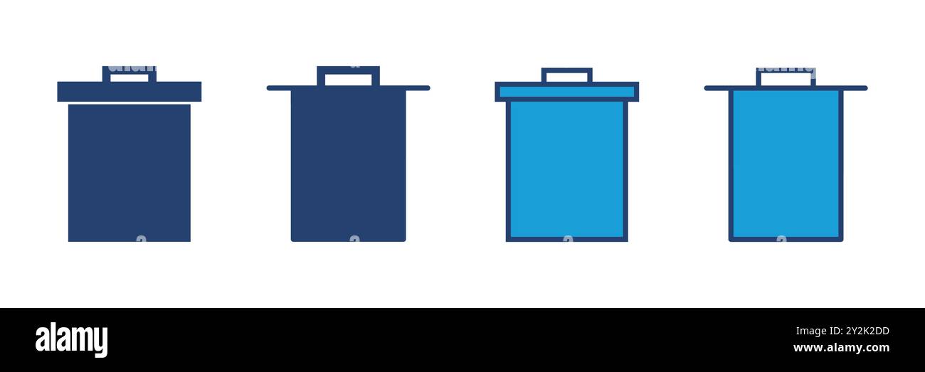 Trash icon vector. trash can icon. delete icon vector. garbage Stock Vector