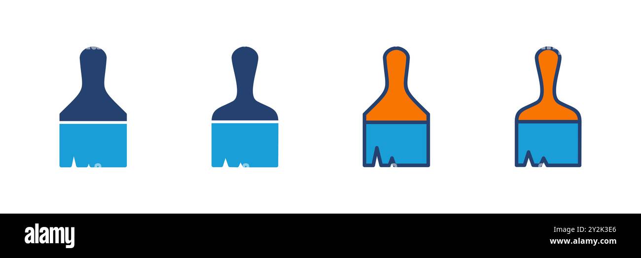 Paint icon vector. paint brush icon vector. paint roller icon vector Stock Vector