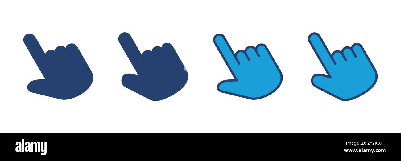 Hand cursor icon. cursor icon vector. hand cursor icon click Stock ...