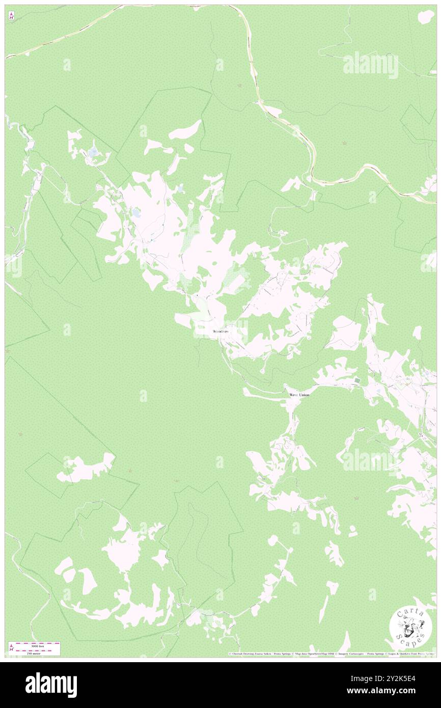 Woodrow, Pocahontas County, US, United States, West Virginia, N 38 16' 52'', S 80 9' 30'', map, Cartascapes Map published in 2024. Explore Cartascapes, a map revealing Earth's diverse landscapes, cultures, and ecosystems. Journey through time and space, discovering the interconnectedness of our planet's past, present, and future. Stock Photo