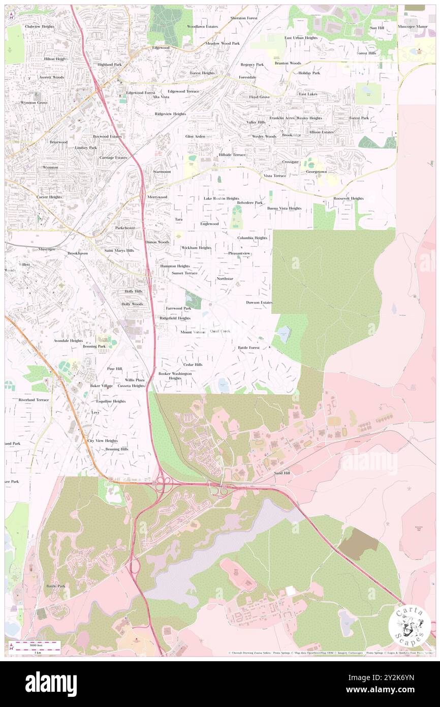 Quail Creek, Muscogee County, US, United States, Georgia, N 32 26' 7'', S 84 54' 39'', map, Cartascapes Map published in 2024. Explore Cartascapes, a map revealing Earth's diverse landscapes, cultures, and ecosystems. Journey through time and space, discovering the interconnectedness of our planet's past, present, and future. Stock Photo