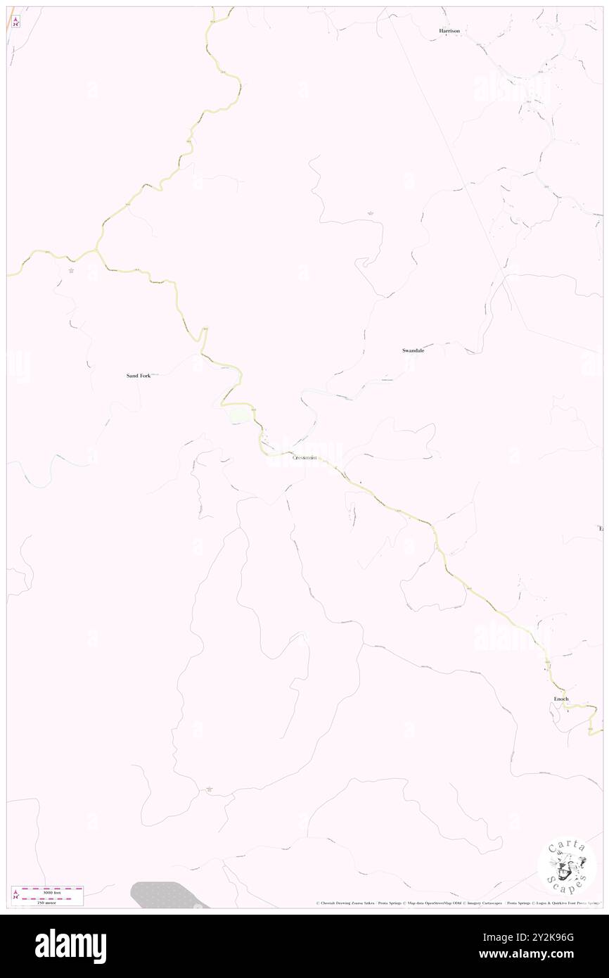 Cressmont, Clay County, US, United States, West Virginia, N 38 27' 23'', S 80 58' 40'', map, Cartascapes Map published in 2024. Explore Cartascapes, a map revealing Earth's diverse landscapes, cultures, and ecosystems. Journey through time and space, discovering the interconnectedness of our planet's past, present, and future. Stock Photo