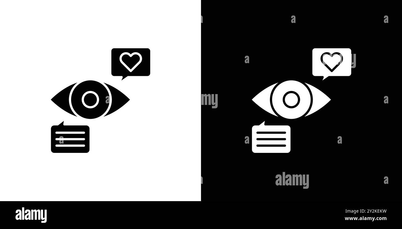 Viewable Impression icon linear logo mark set collection in black and white for web Stock Vector