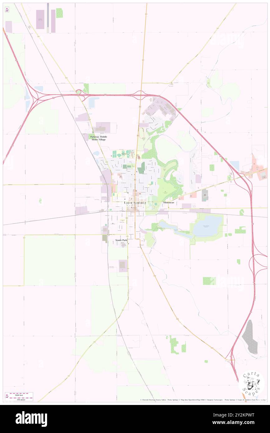 Upper Sandusky, Wyandot County, US, United States, Ohio, N 40 49' 38'', S 83 16' 52'', map, Cartascapes Map published in 2024. Explore Cartascapes, a map revealing Earth's diverse landscapes, cultures, and ecosystems. Journey through time and space, discovering the interconnectedness of our planet's past, present, and future. Stock Photo