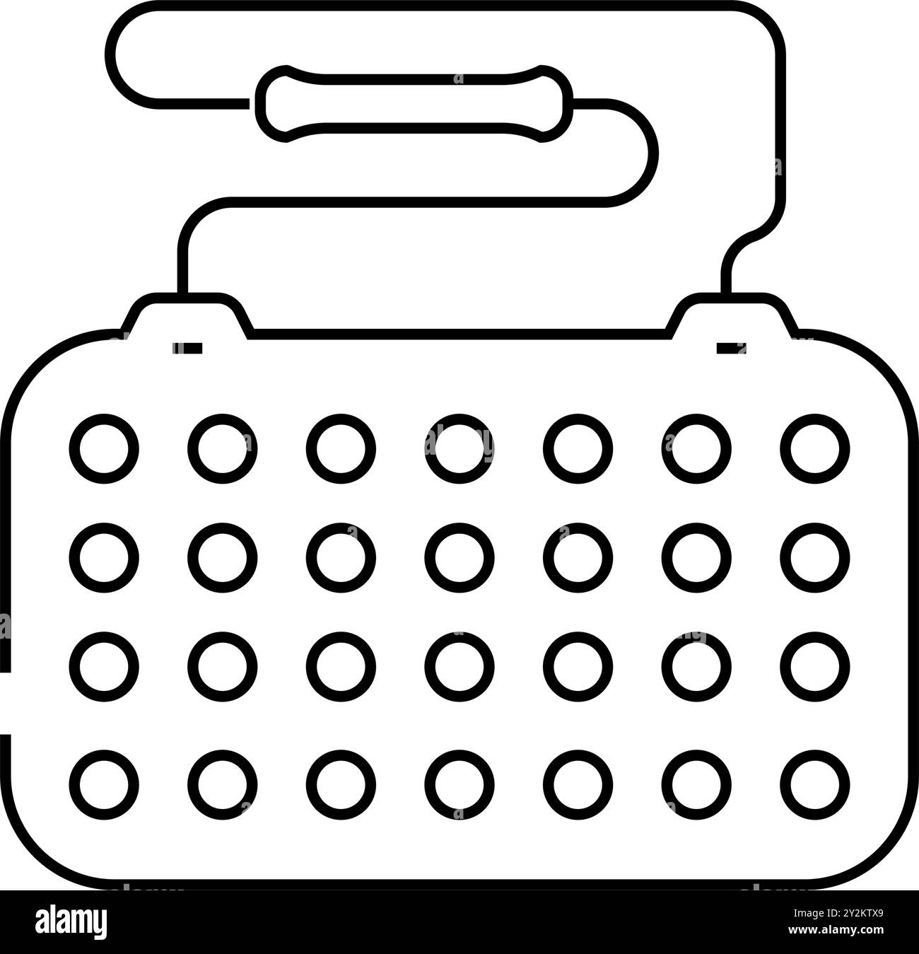 lunch box kids healthy line icon vector illustration Stock Vector Image ...
