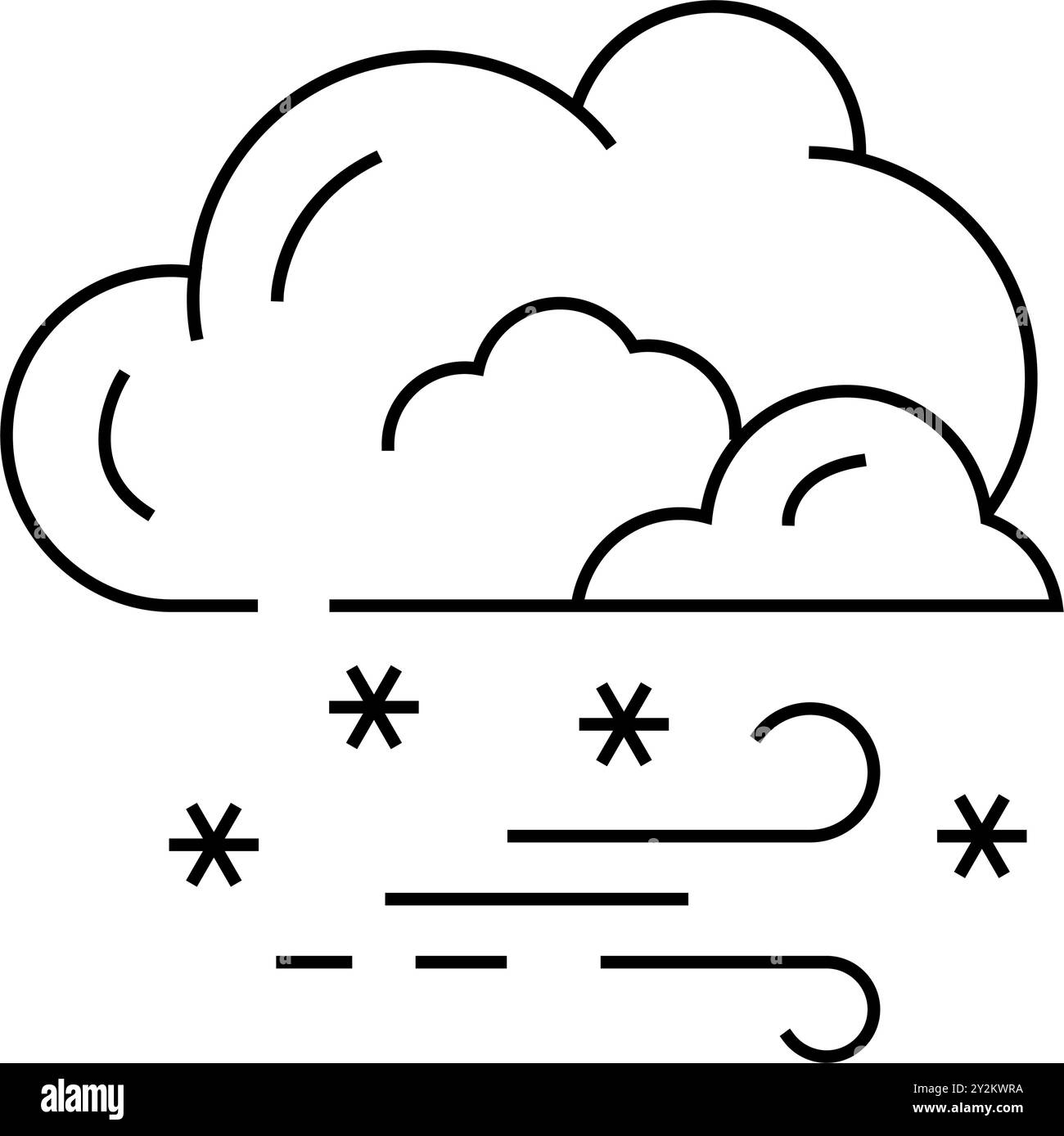 winter storm season line icon vector illustration Stock Vector Image ...