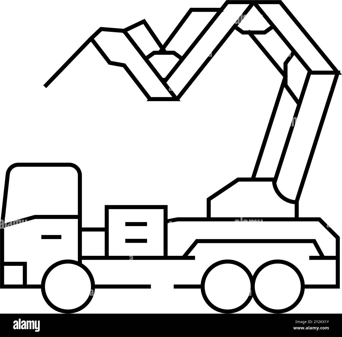 ditch digger civil engineer line icon vector illustration Stock Vector ...
