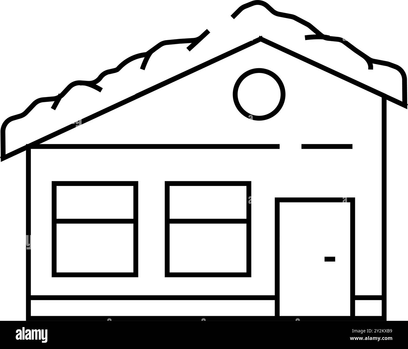 green roof environmental line icon vector illustration Stock Vector ...