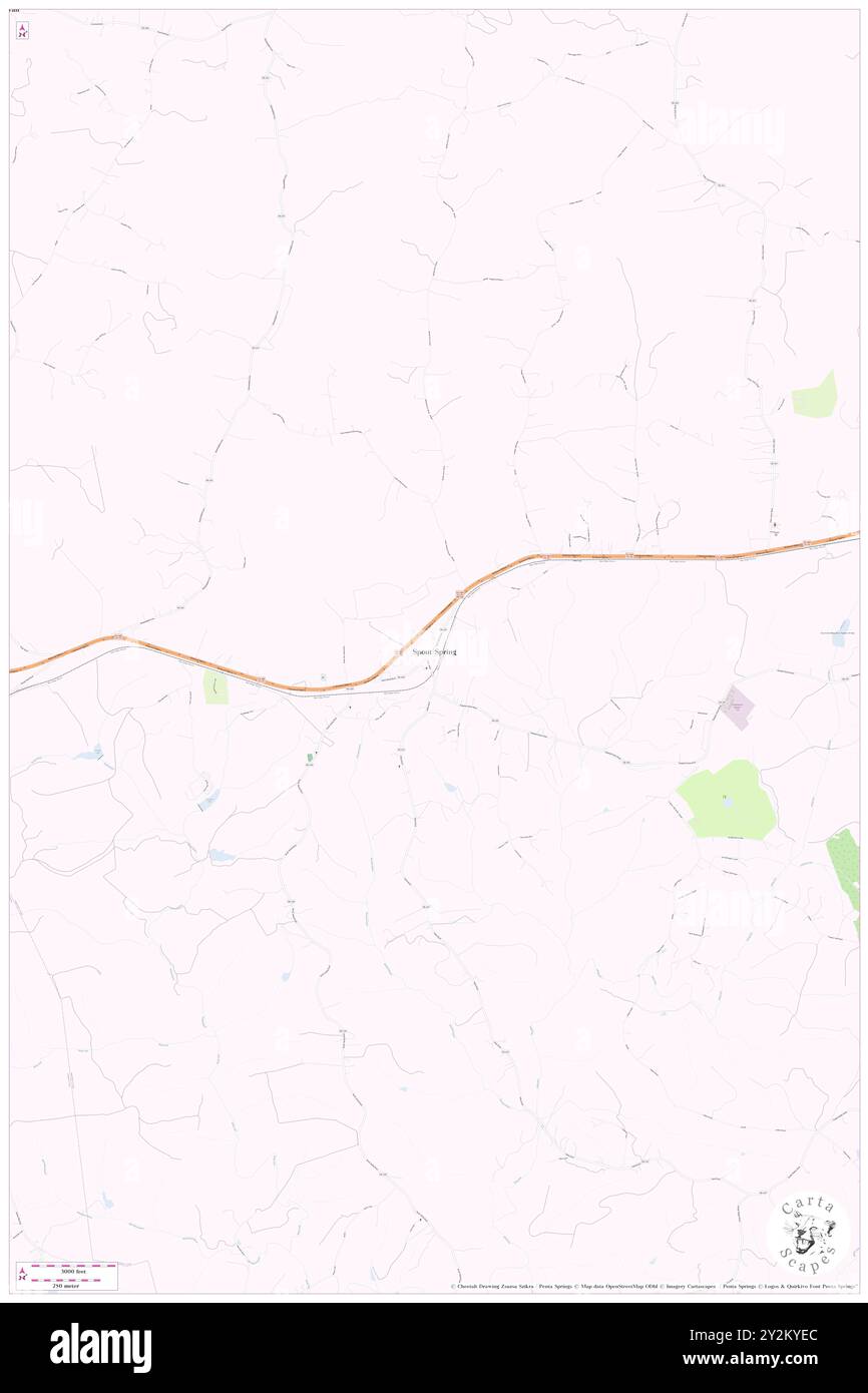 Spout Spring, Appomattox County, US, United States, Virginia, N 37 20' 59'', S 78 54' 33'', map, Cartascapes Map published in 2024. Explore Cartascapes, a map revealing Earth's diverse landscapes, cultures, and ecosystems. Journey through time and space, discovering the interconnectedness of our planet's past, present, and future. Stock Photo