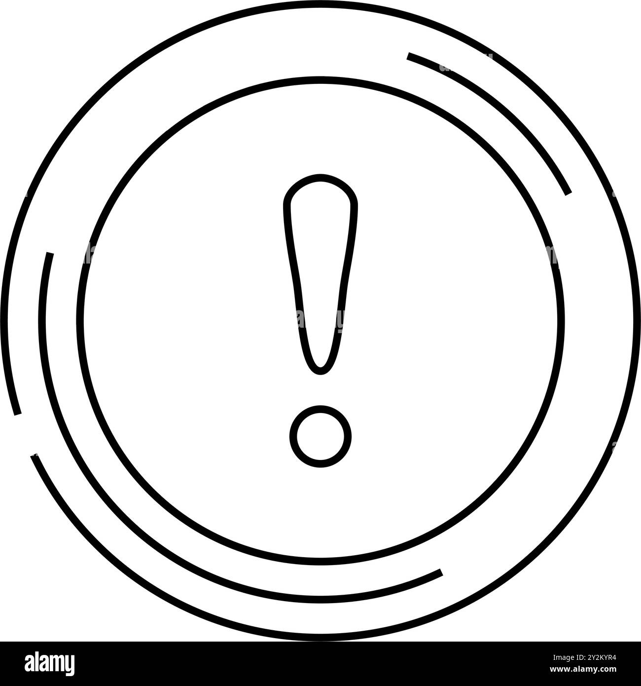 attention icon alert line icon vector illustration Stock Vector Image ...