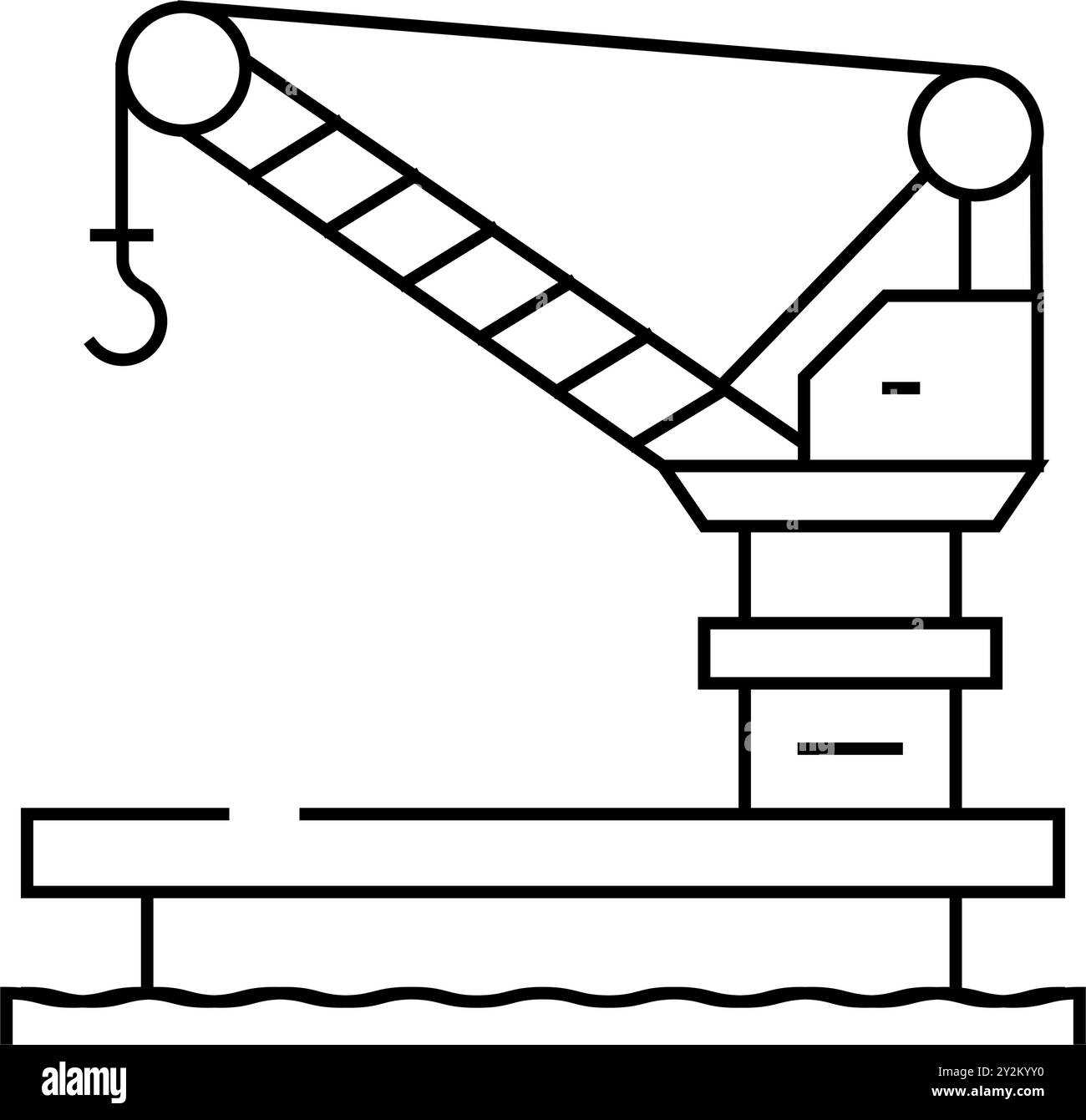 Offshore oil platform steel crane Stock Vector Images - Alamy