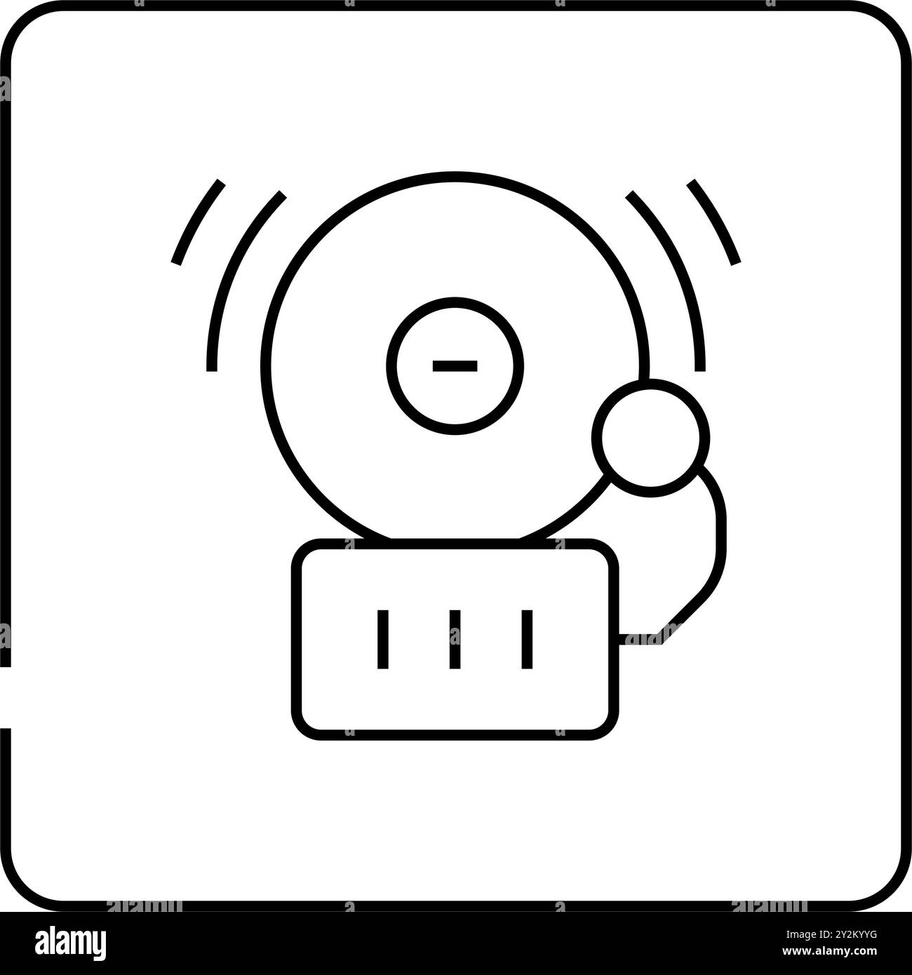 fire-alarm-emergency-line-icon-vector-illustration-stock-vector-image