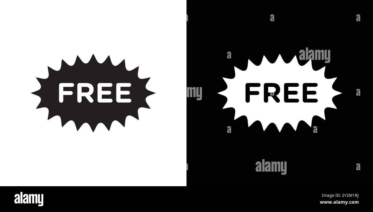 Free label icon Black line art vector in black and white outline set collection sign Stock Vector