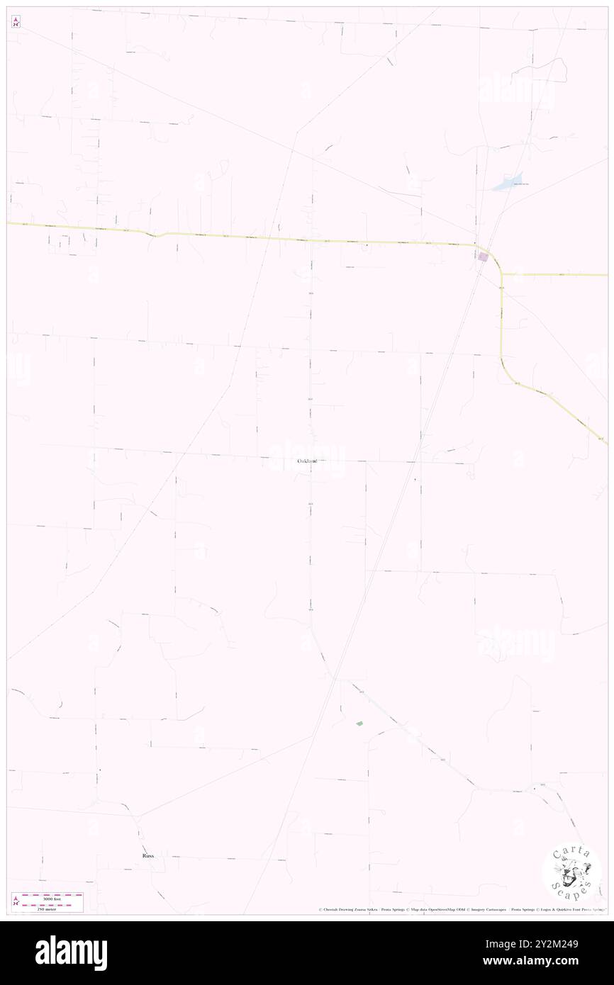 Oakland, Laclede County, US, United States, Missouri, N 37 38' 11'', S 92 33' 33'', map, Cartascapes Map published in 2024. Explore Cartascapes, a map revealing Earth's diverse landscapes, cultures, and ecosystems. Journey through time and space, discovering the interconnectedness of our planet's past, present, and future. Stock Photo