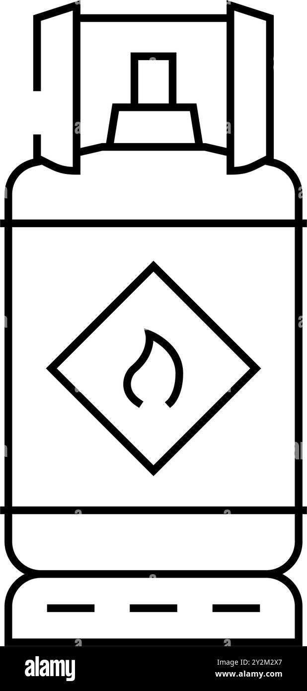 cylinder gas service line icon vector illustration Stock Vector Image ...
