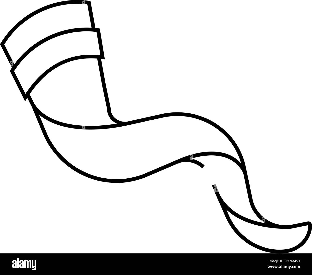 Shofar black outline hi-res stock photography and images - Alamy