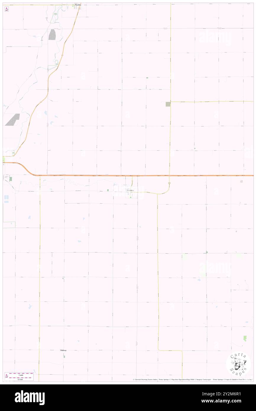 Cushing, Woodbury County, US, United States, Iowa, N 42 27' 52'', S 95 40' 30'', map, Cartascapes Map published in 2024. Explore Cartascapes, a map revealing Earth's diverse landscapes, cultures, and ecosystems. Journey through time and space, discovering the interconnectedness of our planet's past, present, and future. Stock Photo