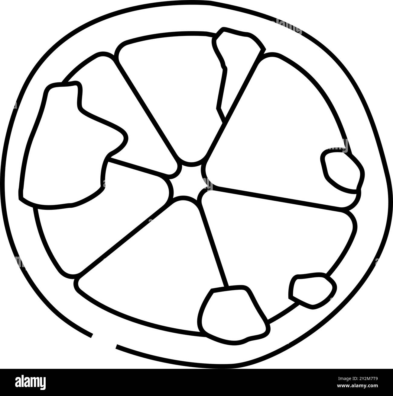 lemon rotten food line icon vector illustration Stock Vector