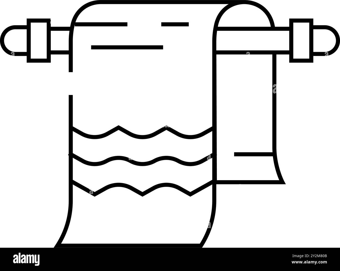 bath towel hygiene line icon vector illustration Stock Vector Image ...