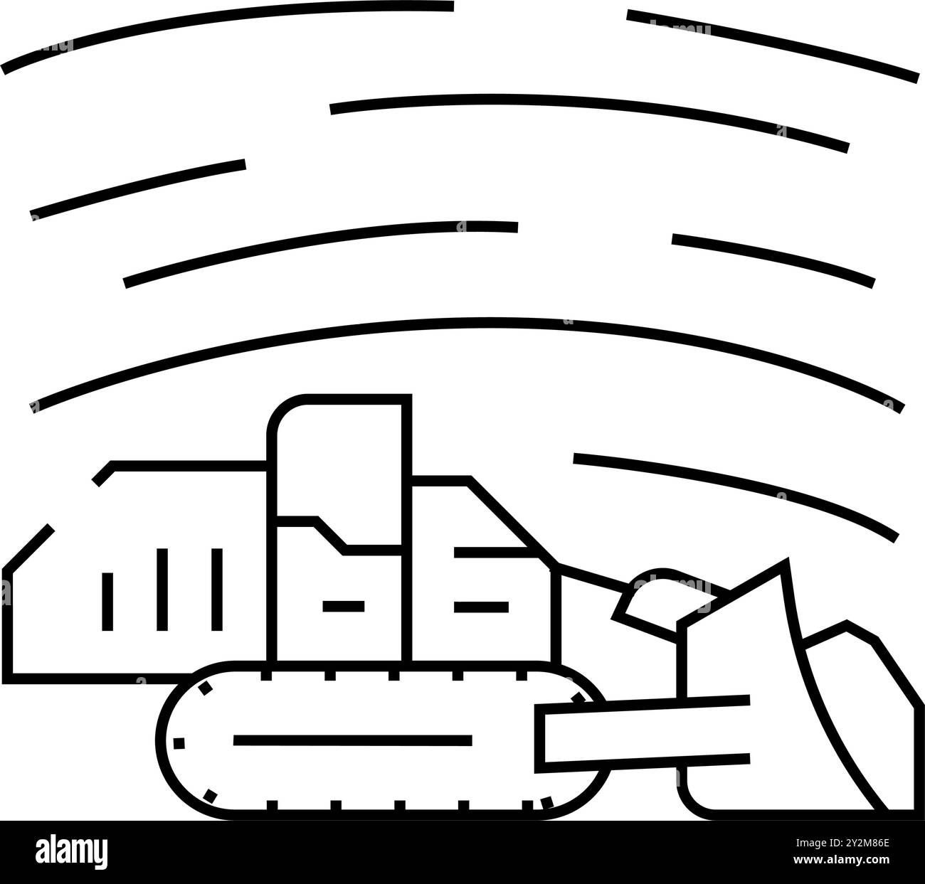 surface mining line icon vector illustration Stock Vector Image & Art ...
