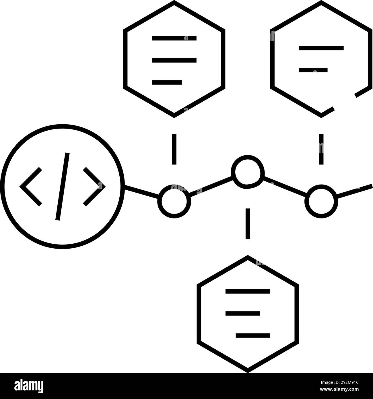 software deployment line icon vector illustration Stock Vector