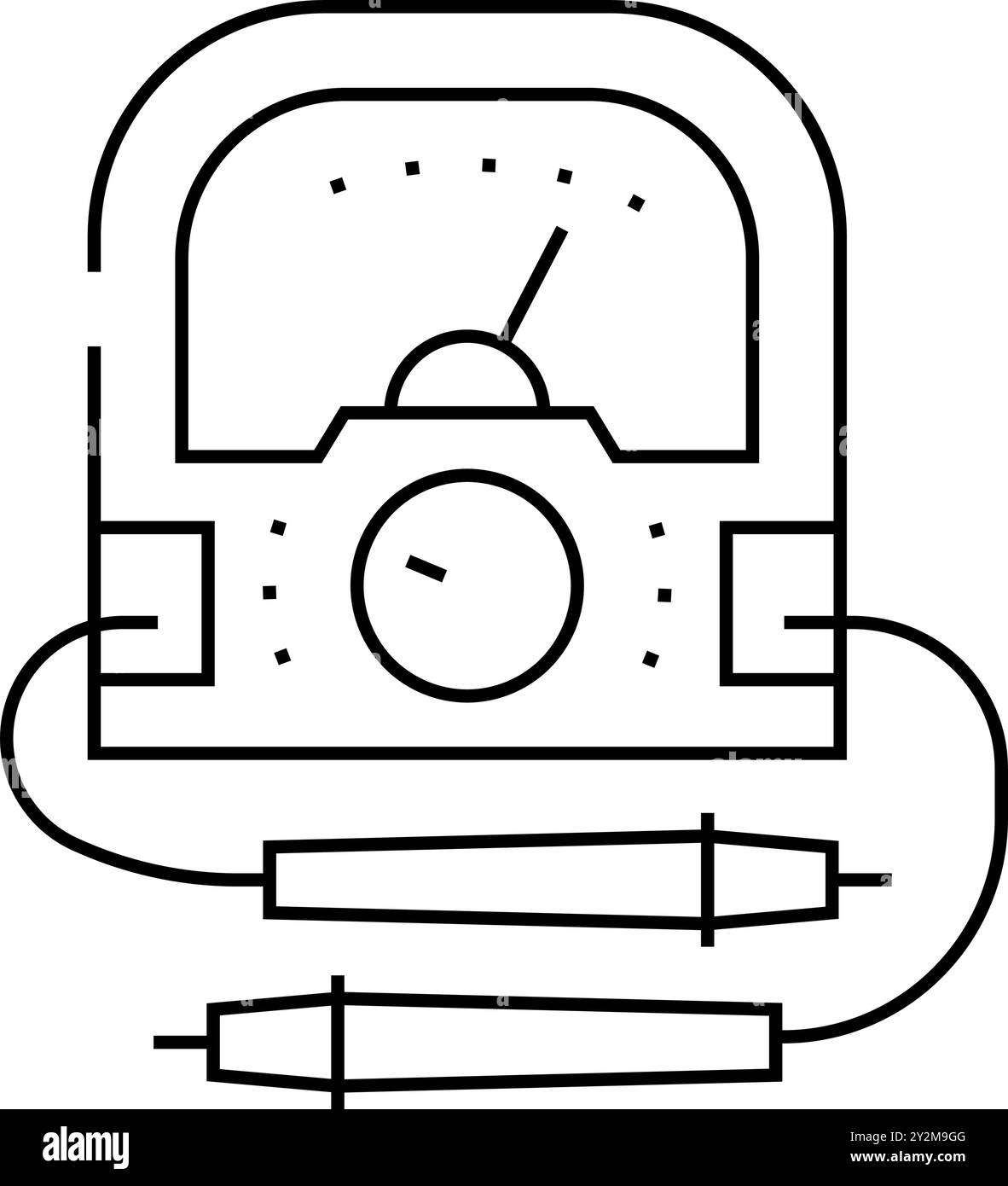voltage measurement electronics line icon vector illustration Stock ...