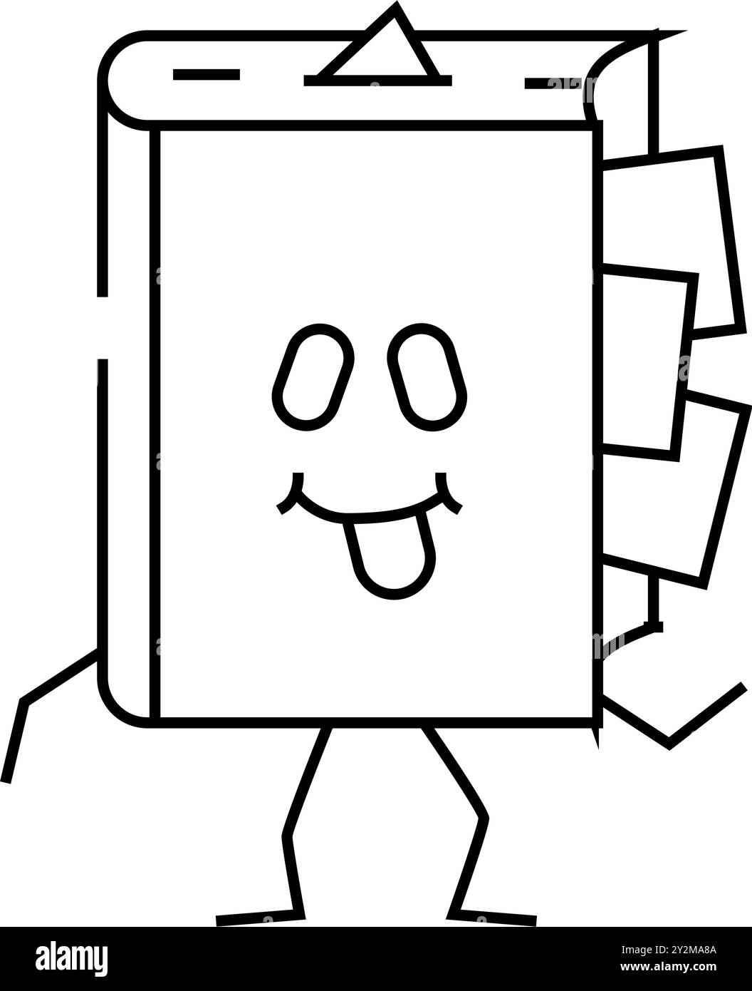 knowledge book character line icon vector illustration Stock Vector ...