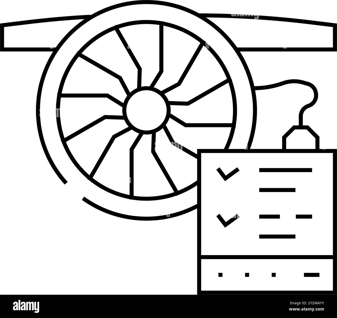 Airplane engine check Black and White Stock Photos & Images - Alamy