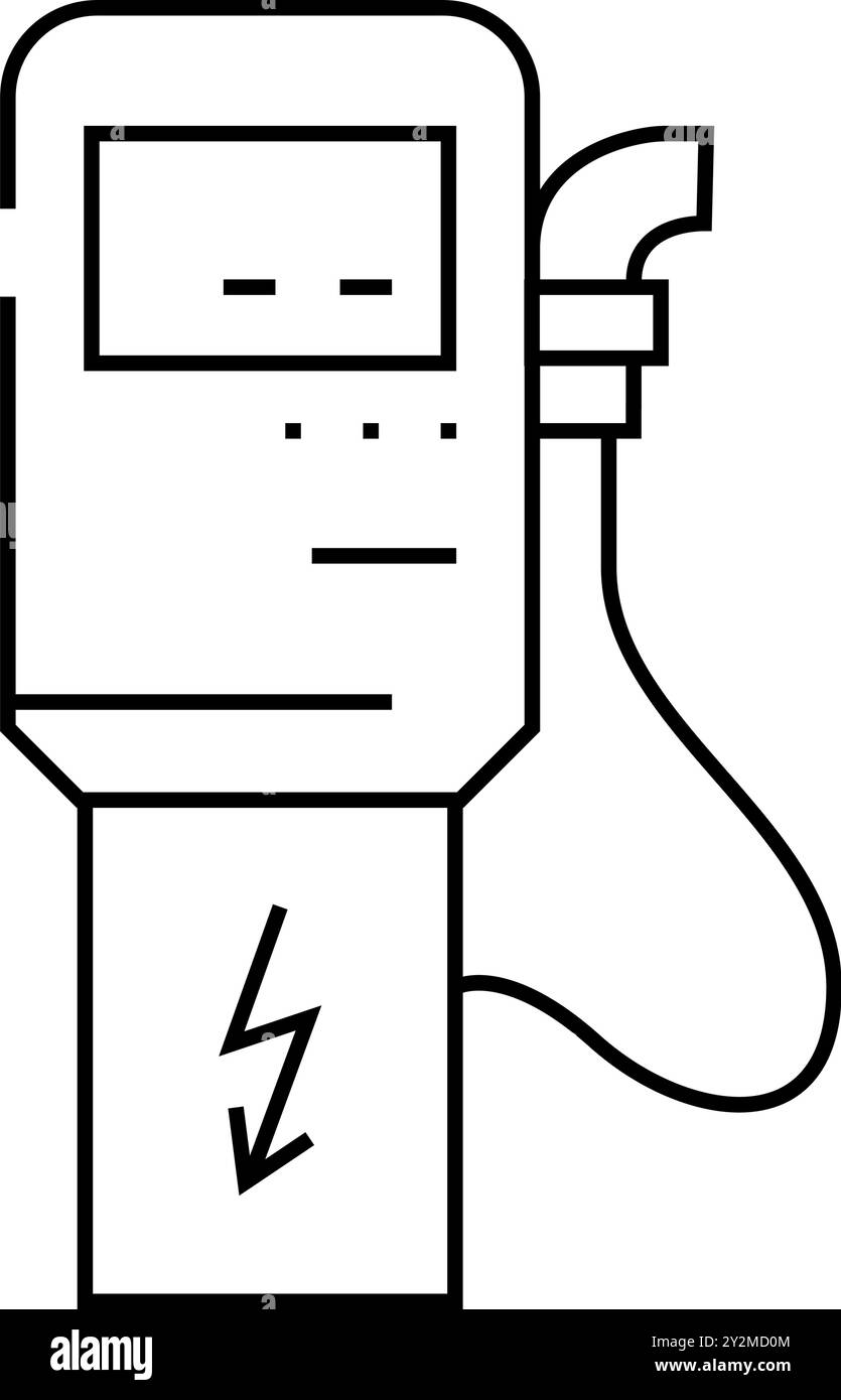 charging station electric line icon vector illustration Stock Vector ...