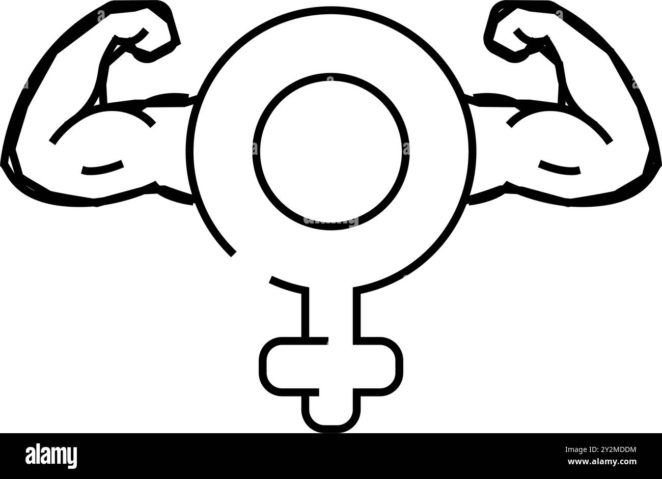 women courage feminism line icon vector illustration Stock Vector Image ...