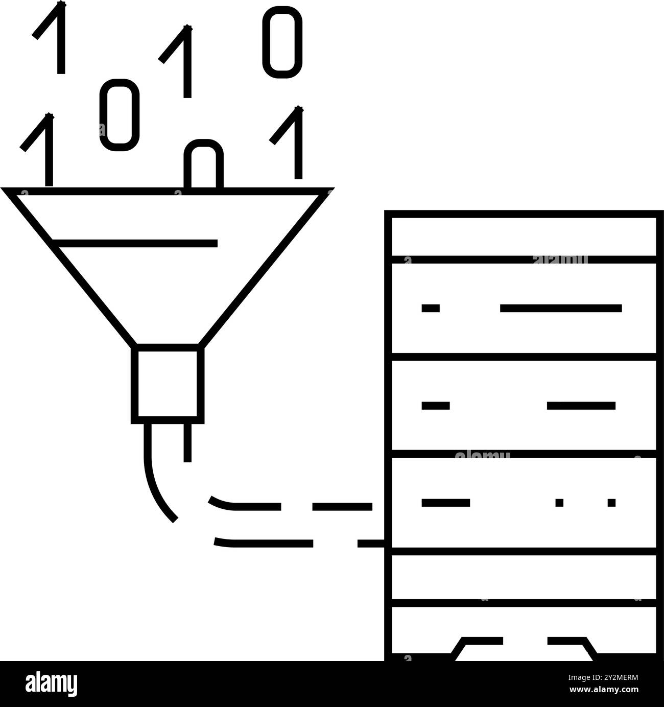 data integration database line icon vector illustration Stock Vector ...