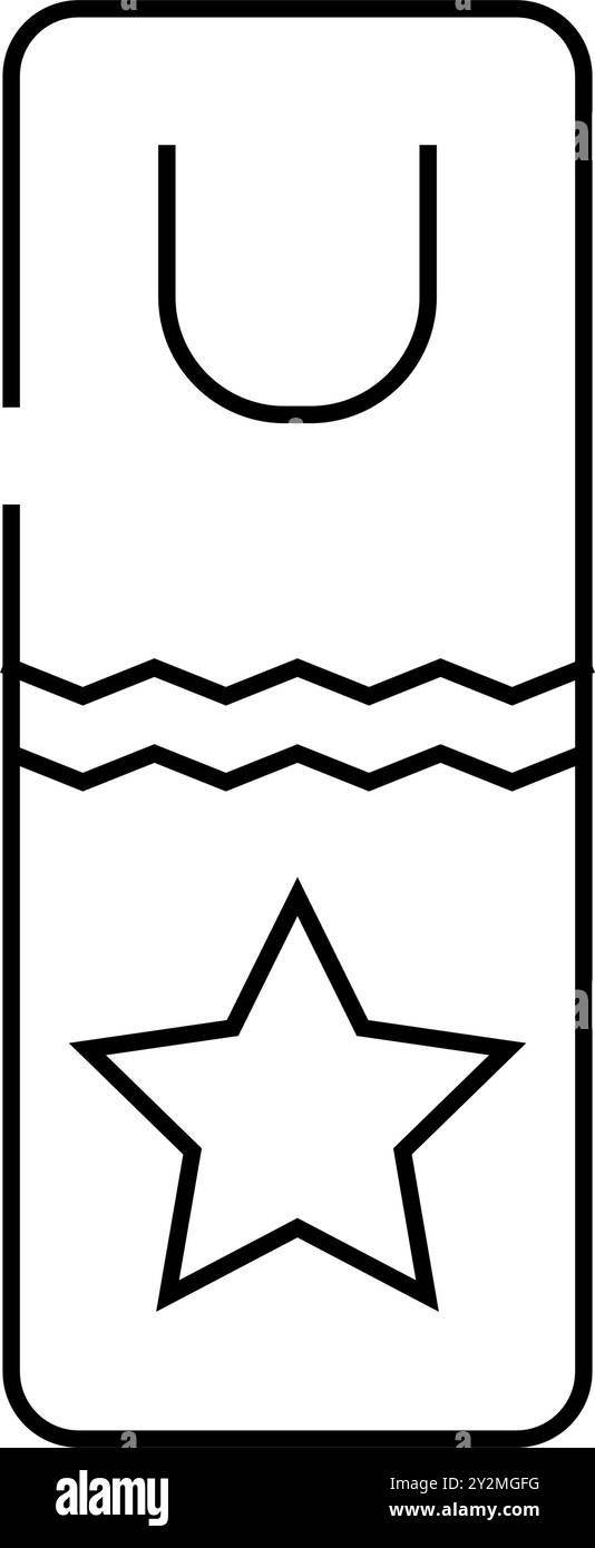 bookmark tabs list line icon vector illustration Stock Vector Image ...