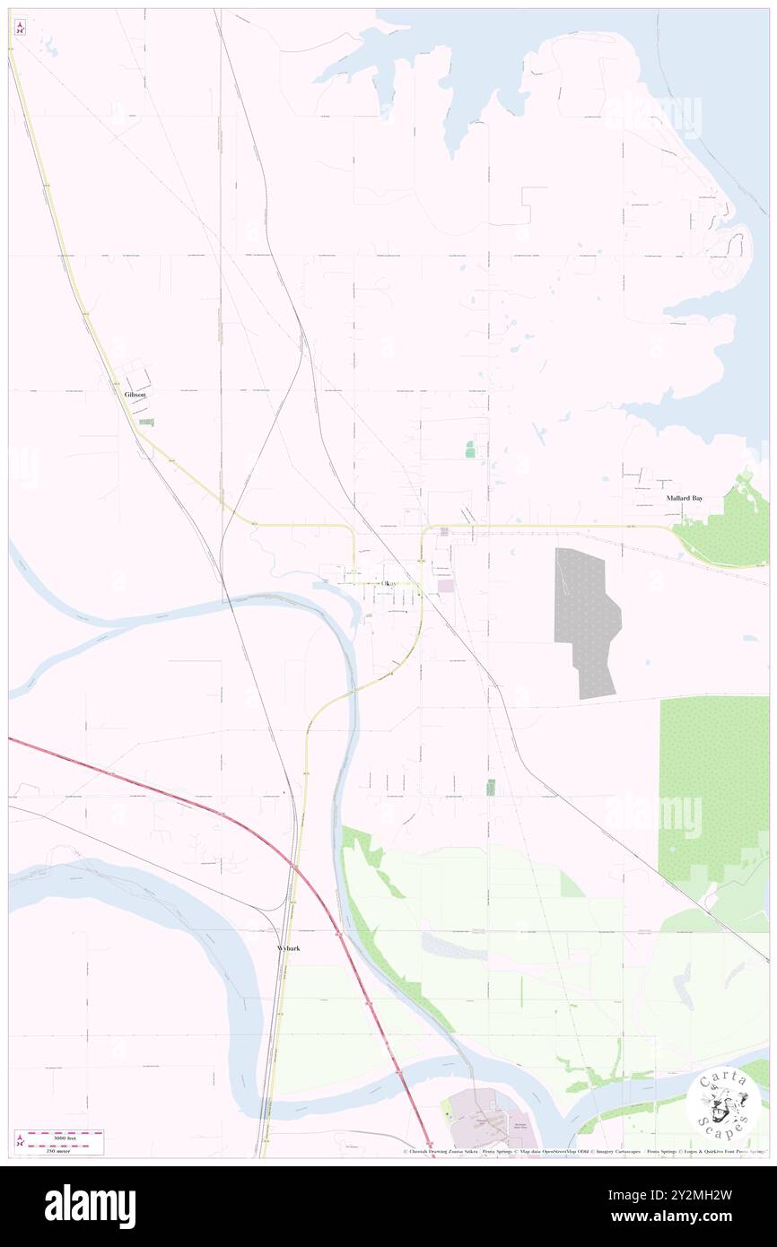 Okay, Wagoner County, US, United States, Oklahoma, N 35 51' 2'', S 95 19' 5'', map, Cartascapes Map published in 2024. Explore Cartascapes, a map revealing Earth's diverse landscapes, cultures, and ecosystems. Journey through time and space, discovering the interconnectedness of our planet's past, present, and future. Stock Photo