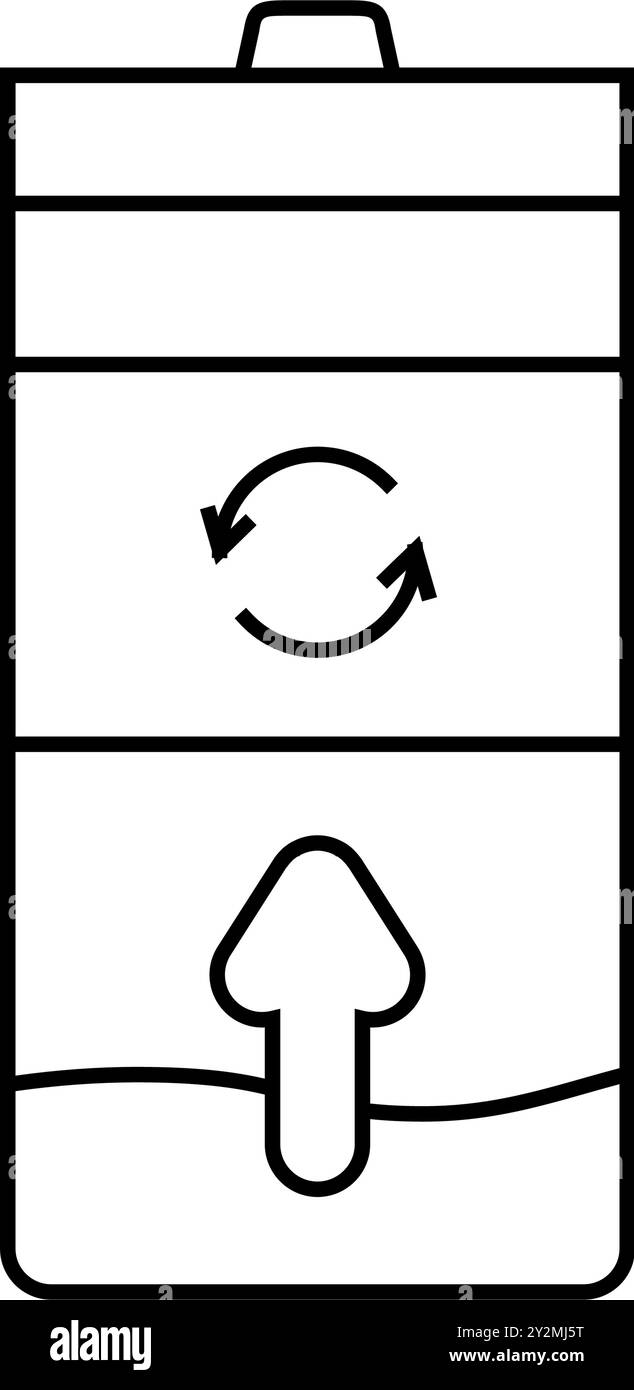 rechargeable battery line icon vector illustration Stock Vector Image ...