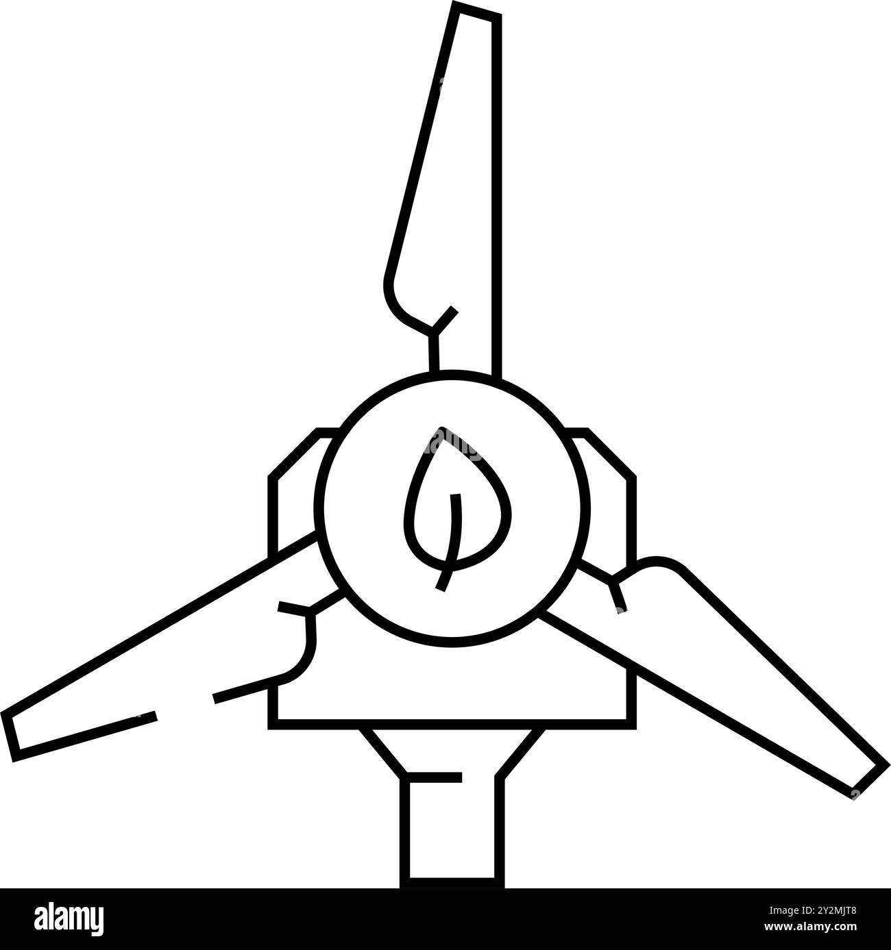 clean wind energy turbine line icon vector illustration Stock Vector ...
