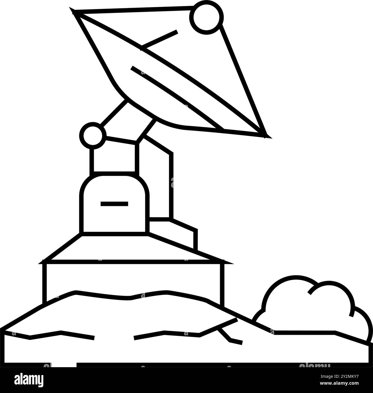 astrophysics space exploration line icon vector illustration Stock ...