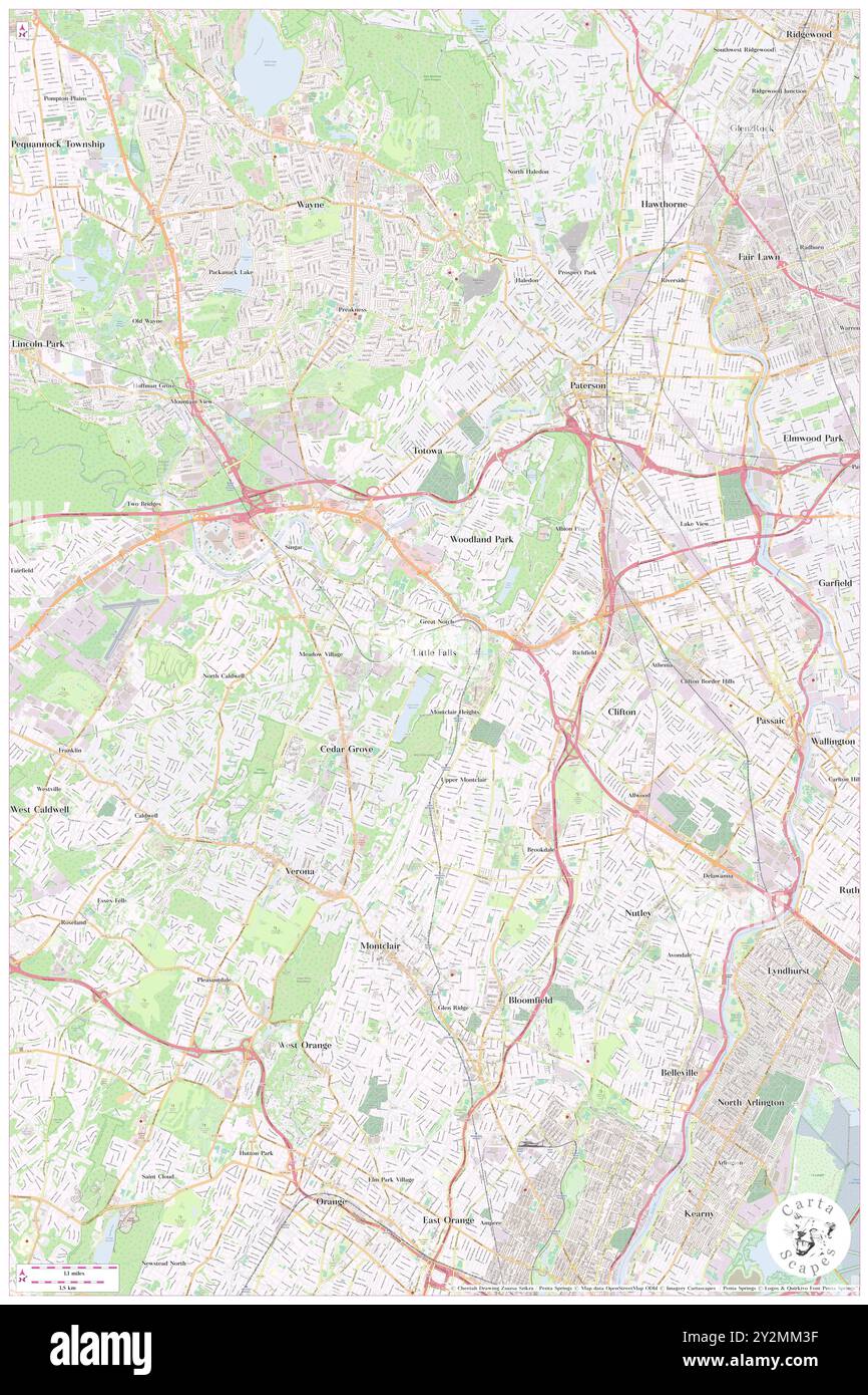 Passaic new jersey map Cut Out Stock Images Pictures Alamy