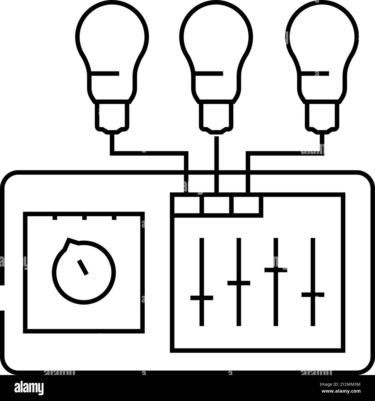 lighting controls efficient line icon vector illustration Stock Vector ...