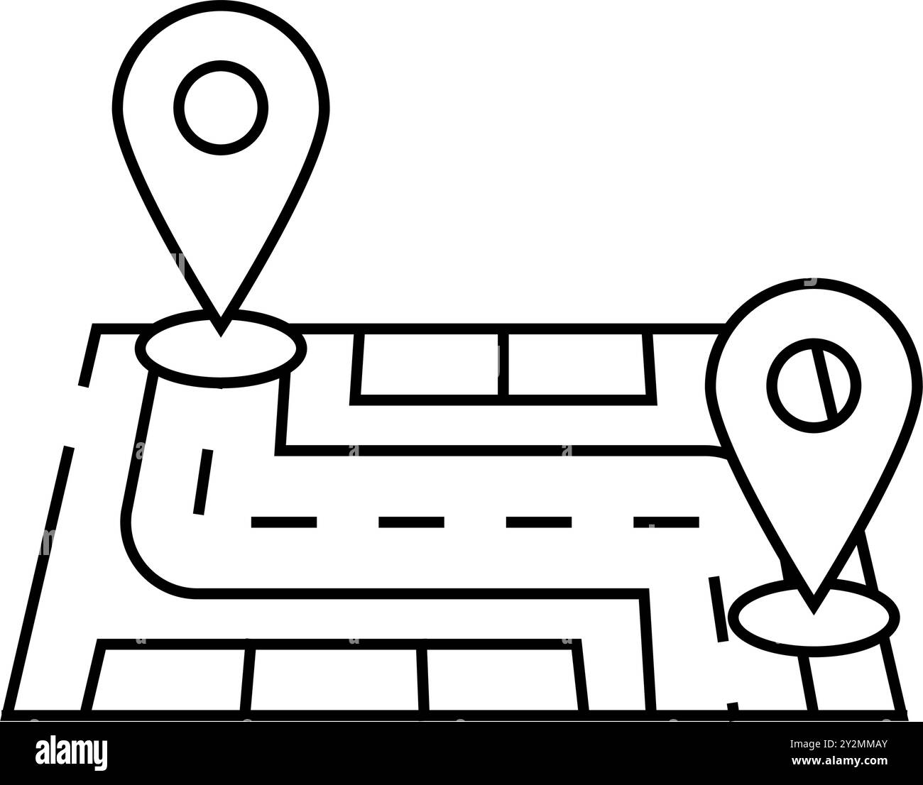 map pointer delivery line icon vector illustration Stock Vector Image ...
