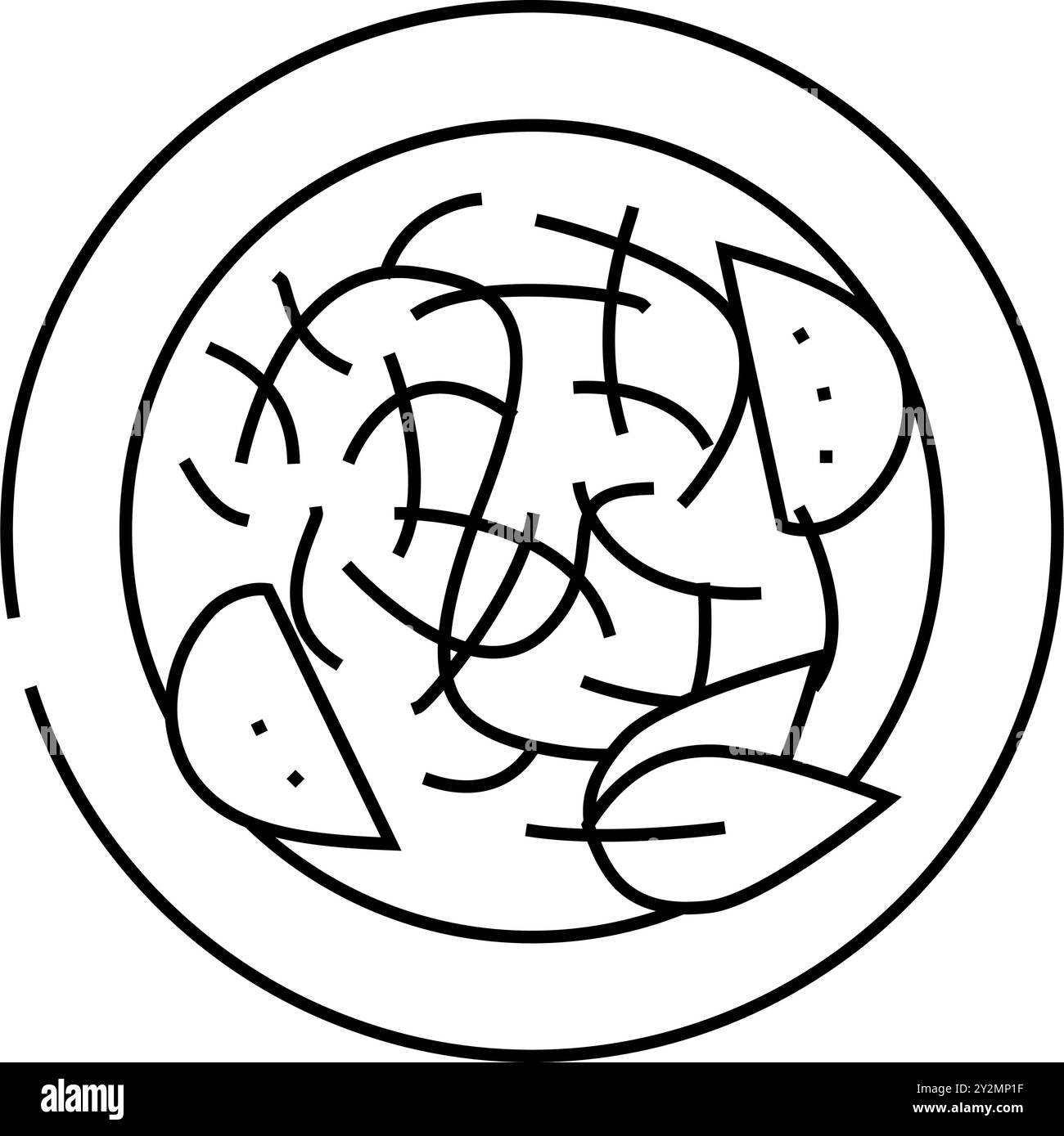 som tum salad thai cuisine line icon vector illustration Stock Vector