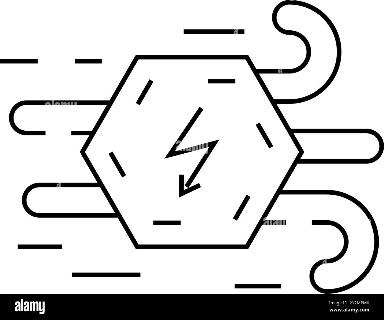 energy wind turbine line icon vector illustration Stock Vector Image ...
