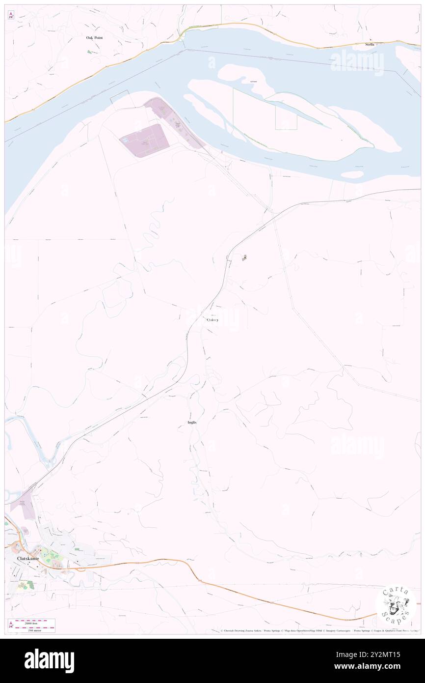 Quincy, Columbia County, US, United States, Oregon, N 46 8' 37'', S 123 9' 36'', map, Cartascapes Map published in 2024. Explore Cartascapes, a map revealing Earth's diverse landscapes, cultures, and ecosystems. Journey through time and space, discovering the interconnectedness of our planet's past, present, and future. Stock Photo