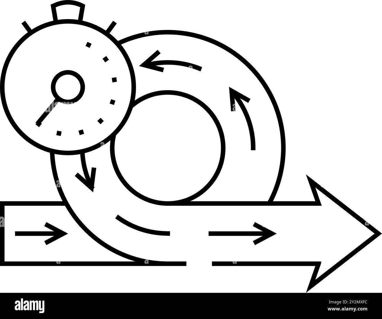 focus sprints time management line icon vector illustration Stock ...