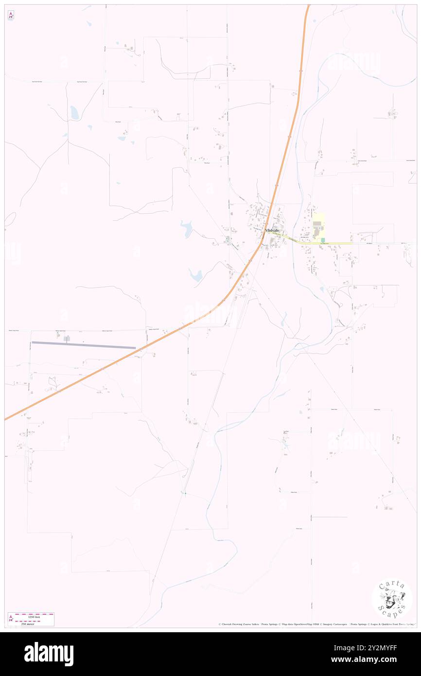 Midvale, Washington County, US, United States, Idaho, N 44 28' 16'', S 116 44' 4'', map, Cartascapes Map published in 2024. Explore Cartascapes, a map revealing Earth's diverse landscapes, cultures, and ecosystems. Journey through time and space, discovering the interconnectedness of our planet's past, present, and future. Stock Photo