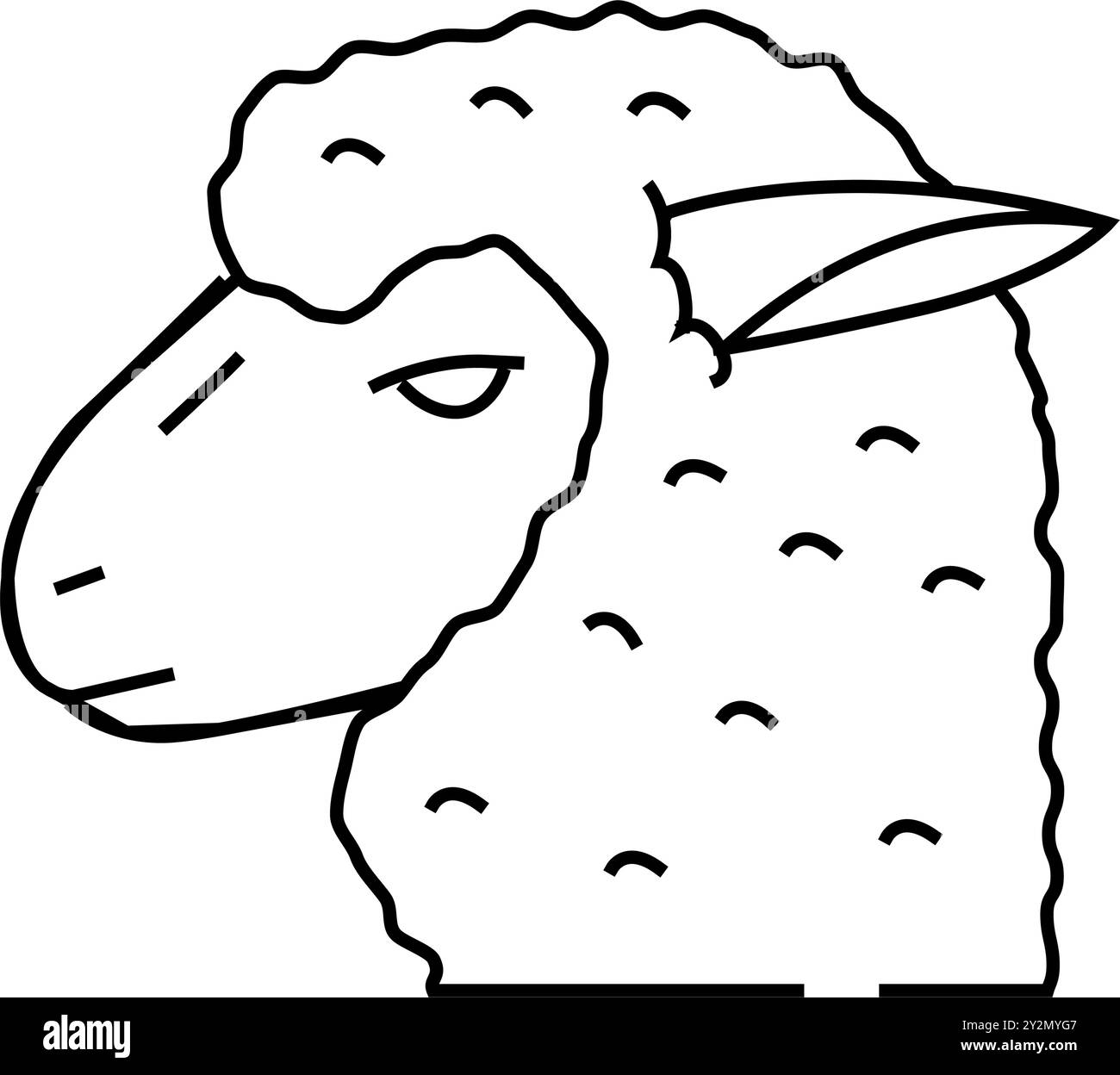 sheep animal line icon vector illustration Stock Vector Image & Art - Alamy