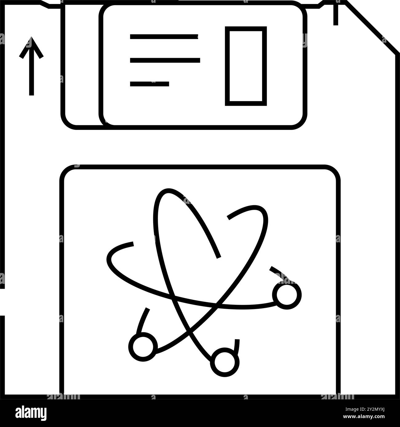 memory quantum technology line icon vector illustration Stock Vector ...