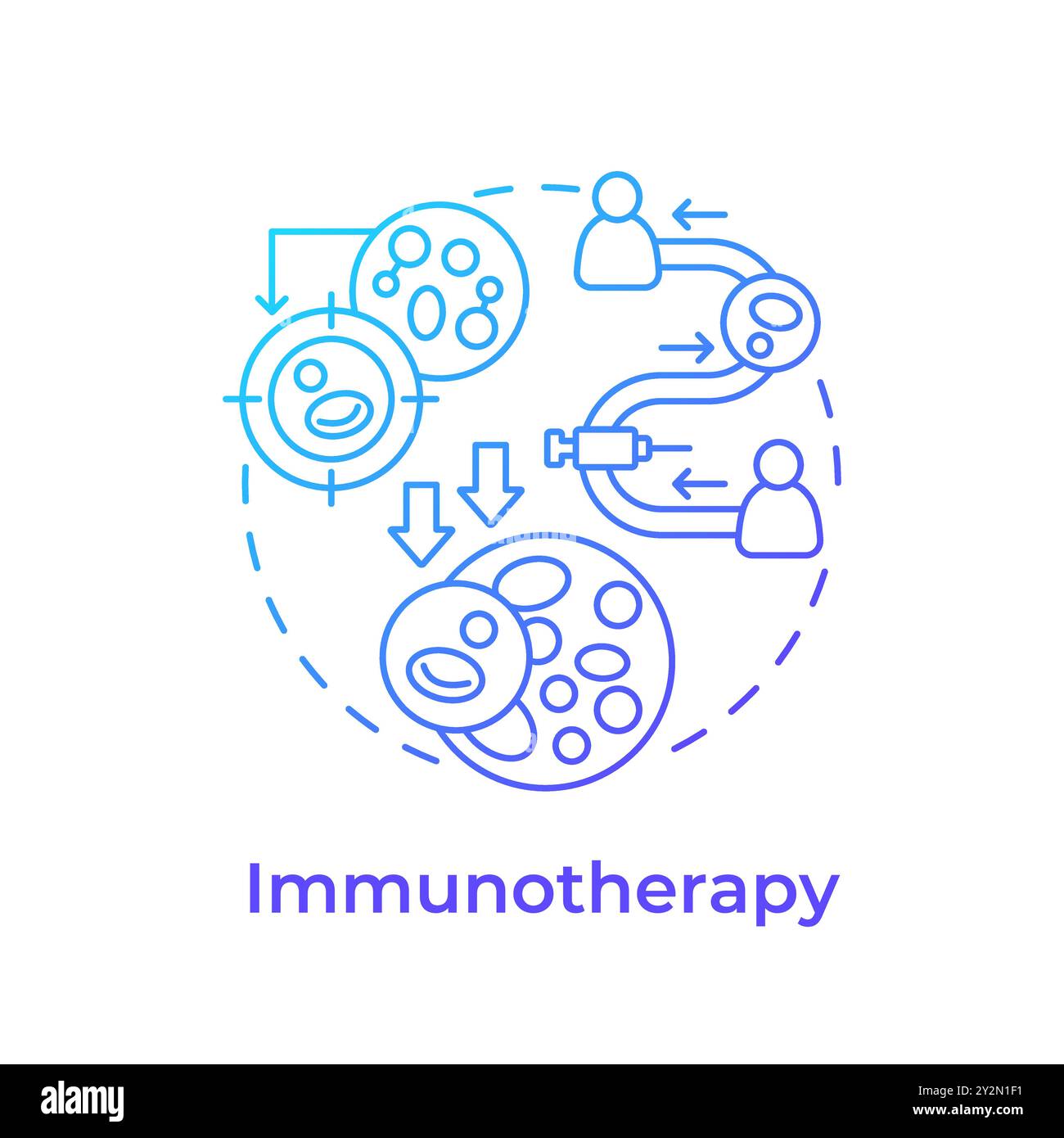 Immunotherapy blue gradient concept icon Stock Vector Image & Art - Alamy