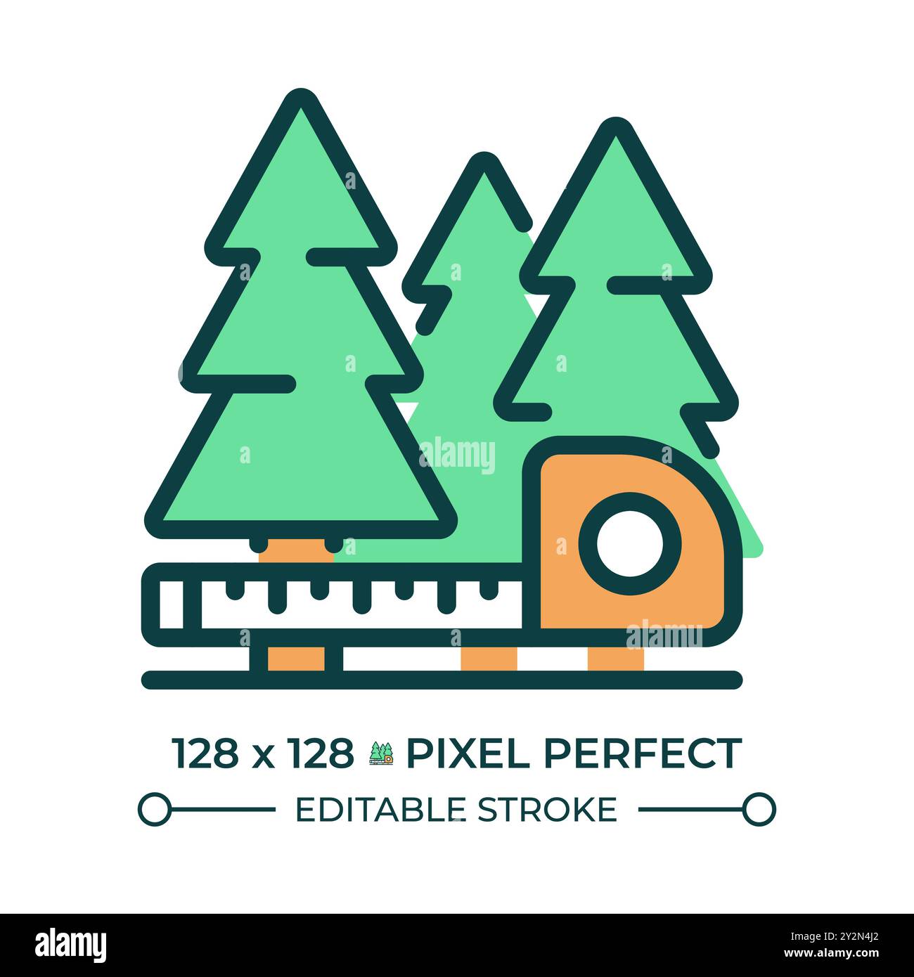 Forest measurement RGB color icon Stock Vector Image & Art - Alamy